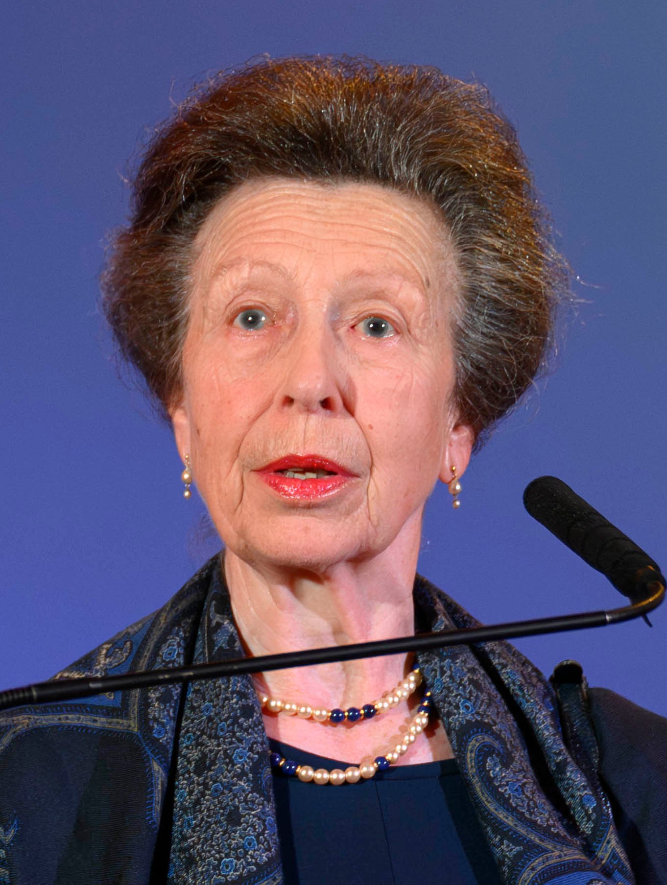La princesse Anne lors d'une allocution officielle