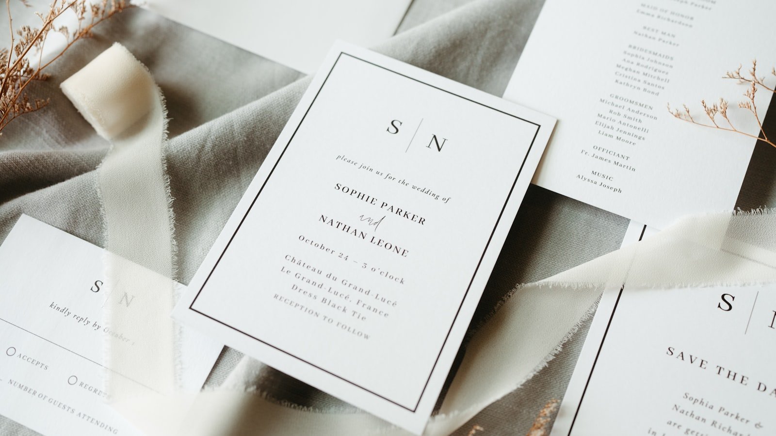 Faire-part de mariage : styles, textes, timing et papeterie