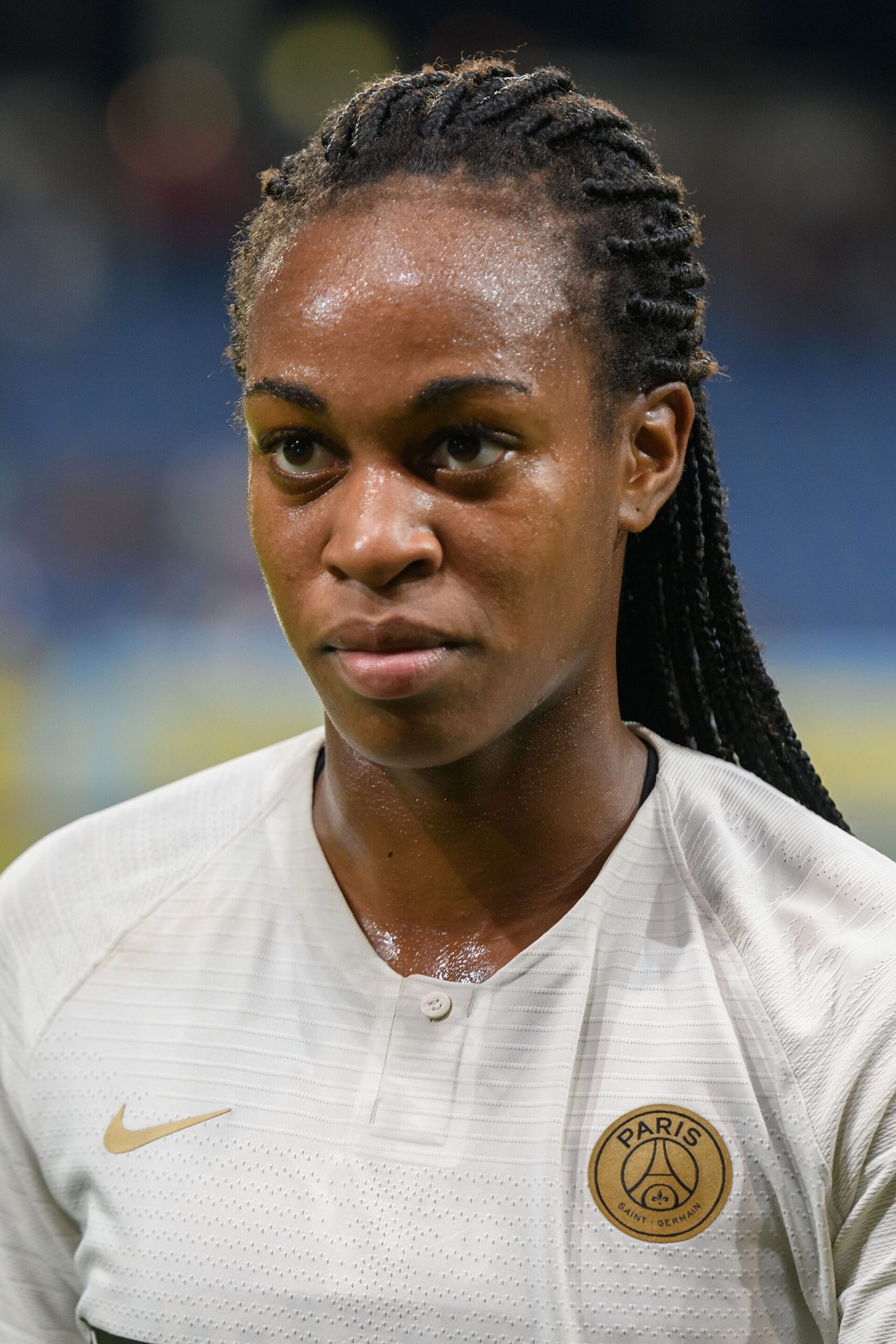 Portrait de Marie-Antoinette Katoto, attaquante de l'équipe de France de football