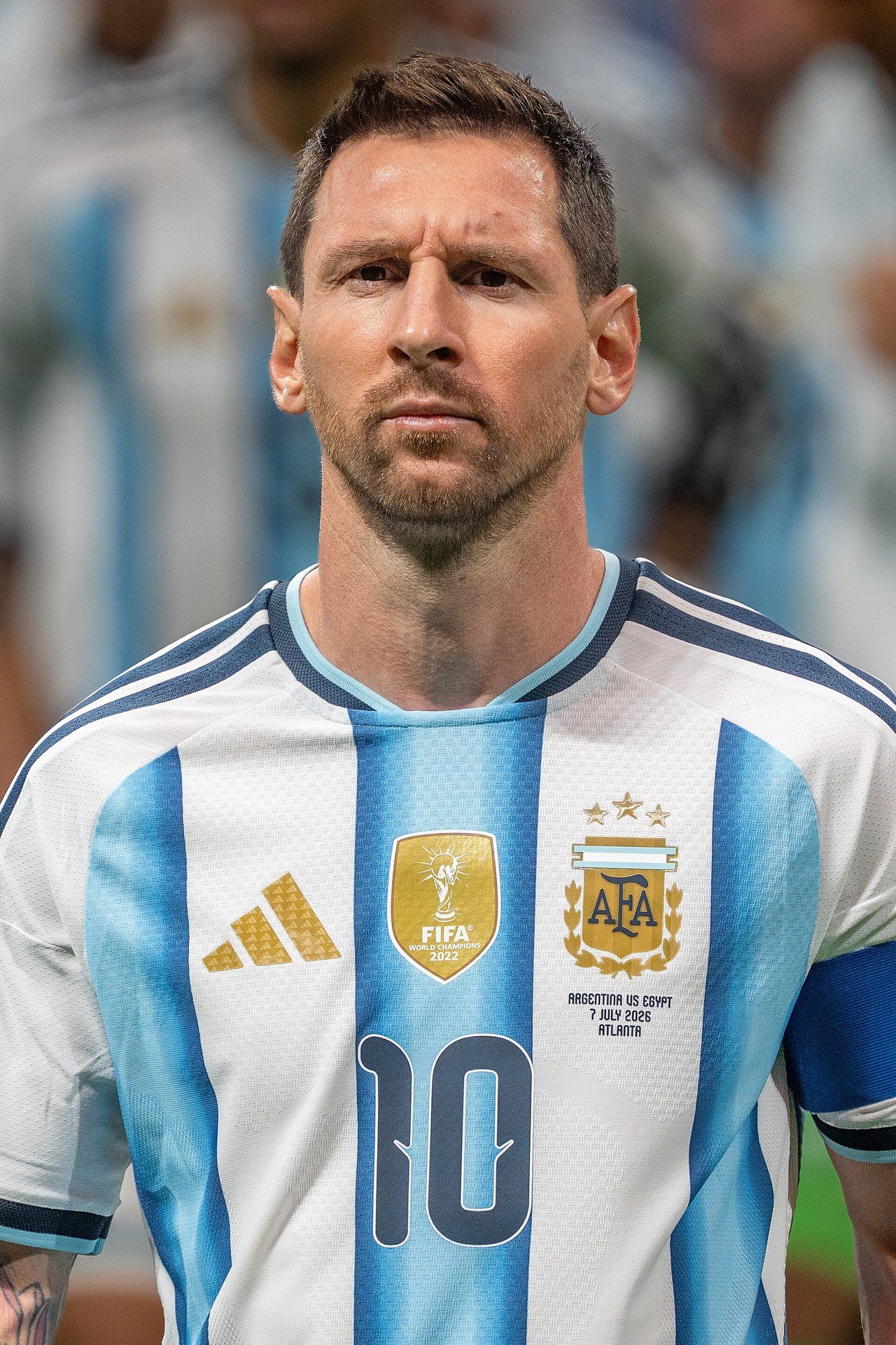 Lionel Messi, portrait en maillot de l'Argentine